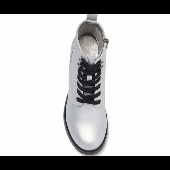 Silver Lace Up Boot - Picture 6 of 8